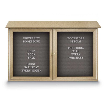 United Visual Products Indoor Enclosed Combo Board, 48"x36", Satin Frame/Green & Black UVCB4836-GREEN-BLACK
